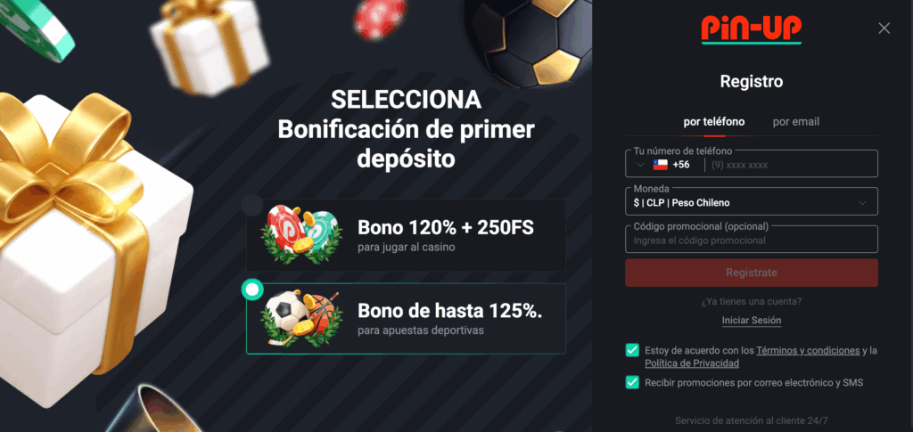 Pinup registro start